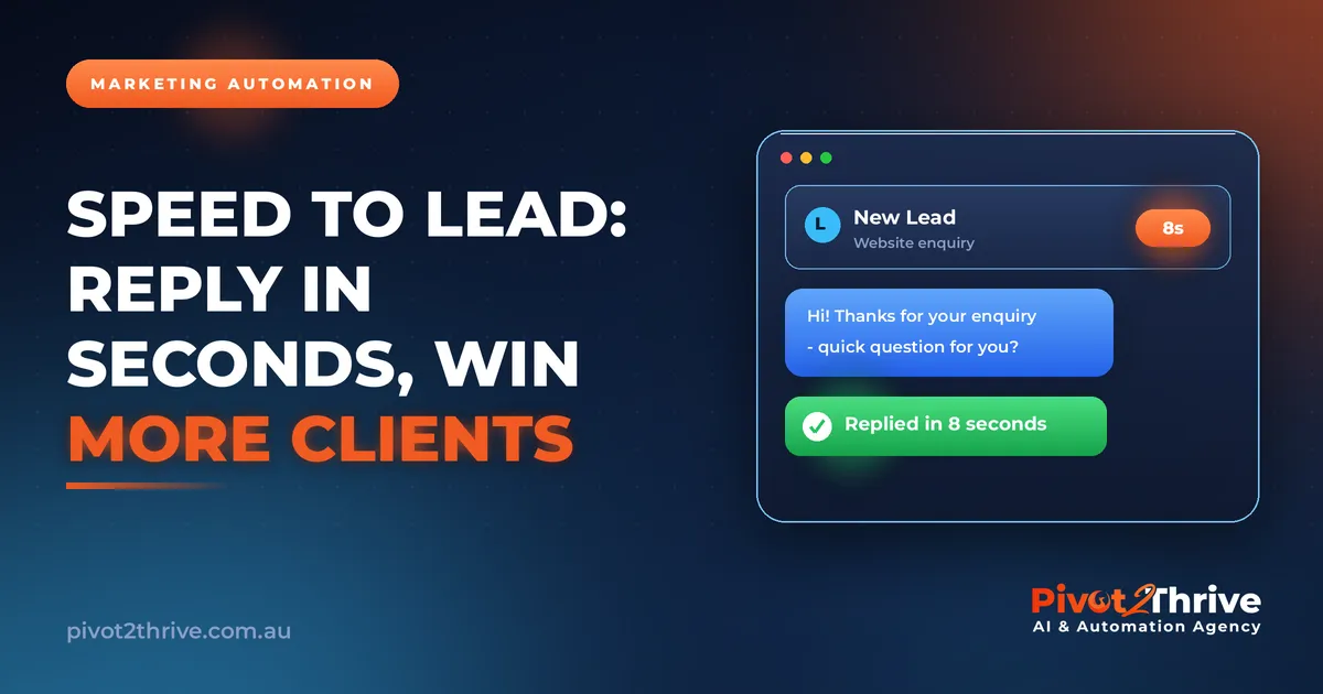 Speed to Lead: Why Replying in Seconds Wins More Clients