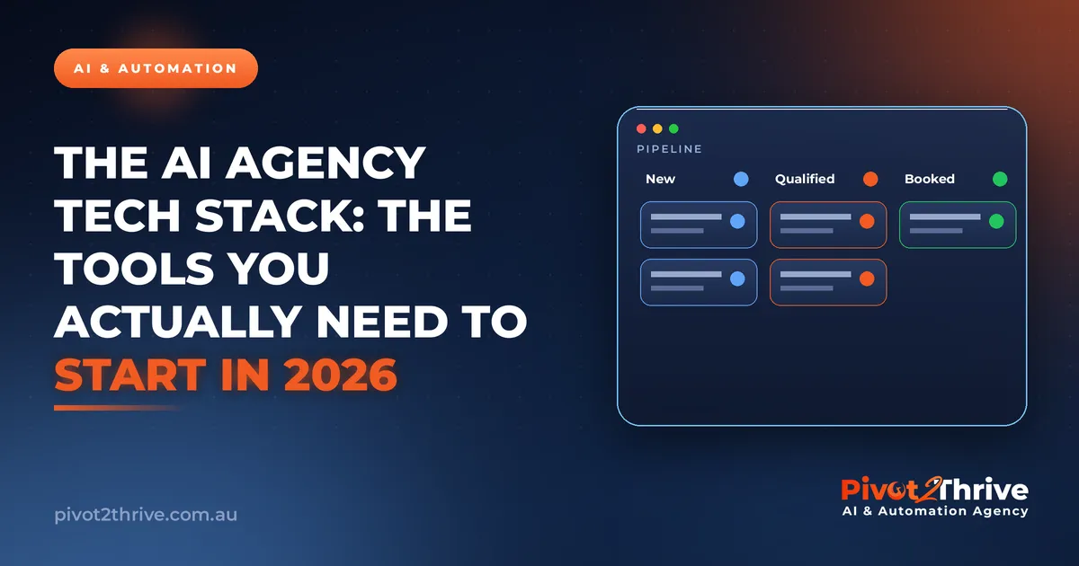 The AI Agency Tech Stack: The Tools You Actually Need to Start in 2026 | Pivot2Thrive