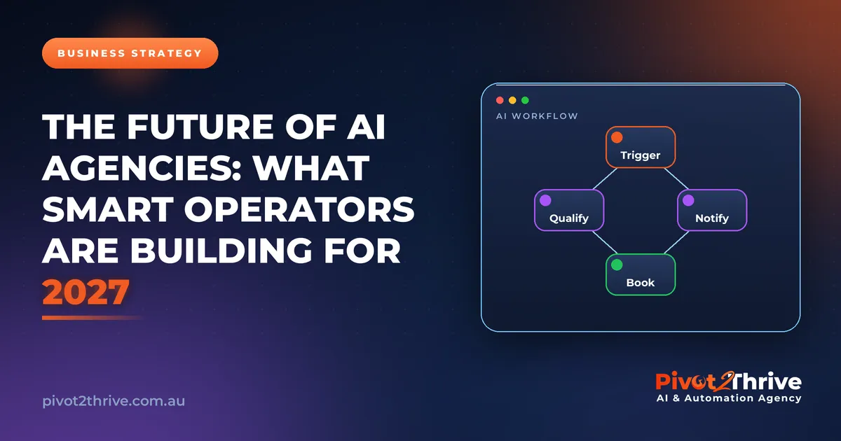 The Future of AI Agencies: What Smart Operators Are Building for 2027 | Pivot2Thrive AI & Automation