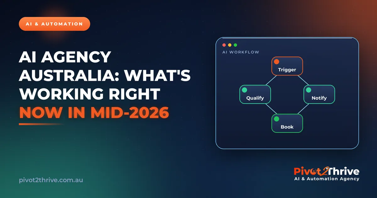 AI Agency Australia: What's Working Right Now in Mid-2026 | Pivot2Thrive AI & Automation