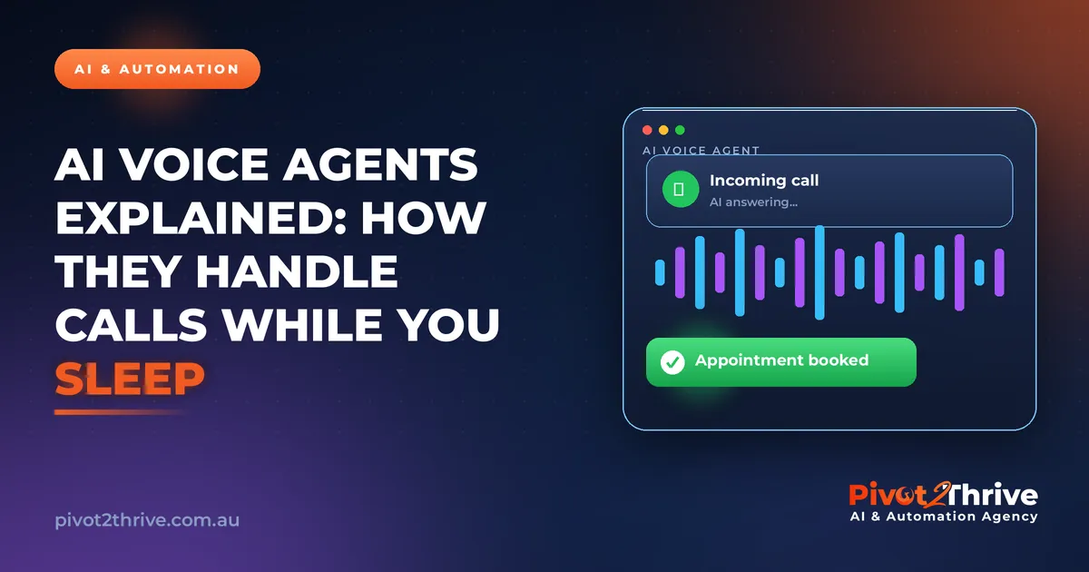 AI Voice Agents Explained: How They Handle Calls While You Sleep | Pivot2Thrive AI & Automation