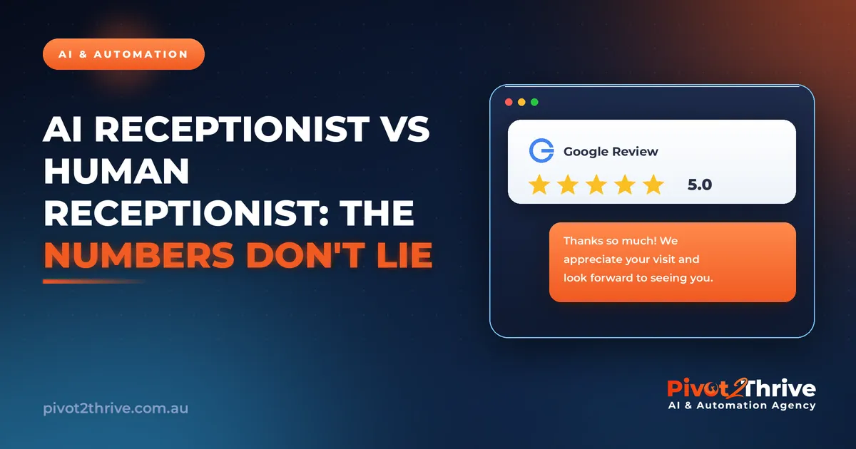 AI Receptionist vs Human Receptionist: The Numbers Don't Lie | Pivot2Thrive AI & Automation