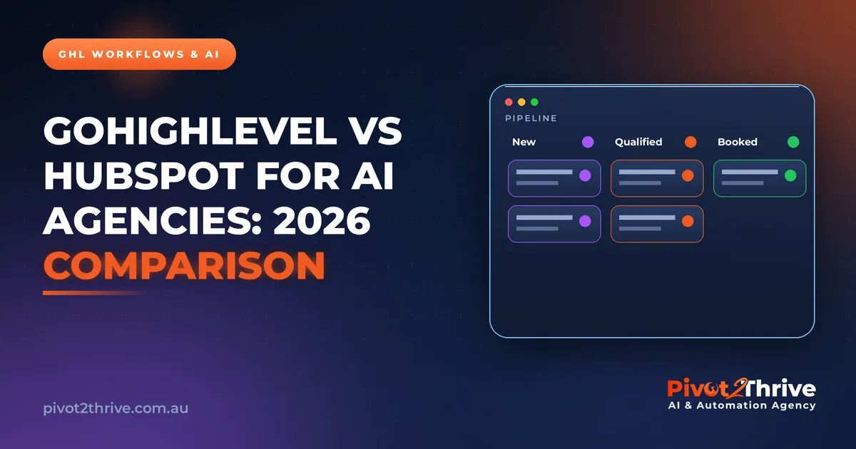 GoHighLevel vs HubSpot for AI Agencies: 2026 Comparison | Pivot2Thrive AI & Automation