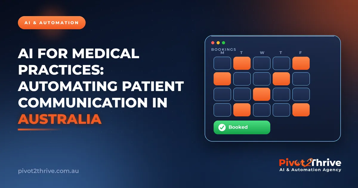 AI for Medical Practices: Automating Patient Communication in Australia | Pivot2Thrive AI & Automation