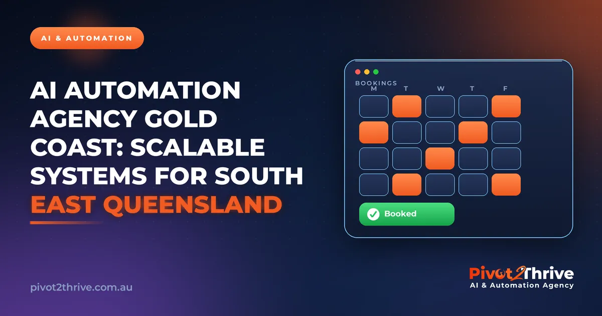 AI Automation Agency Gold Coast: Scalable Systems for South East Queensland | Pivot2Thrive AI & Automation