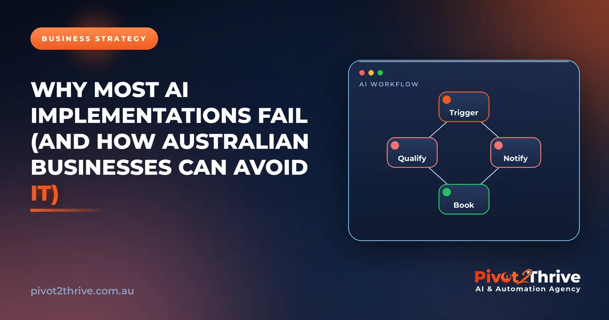 Why Most AI Implementations Fail (And How Australian Businesses Can Avoid It) | Pivot2Thrive AI & Automation
