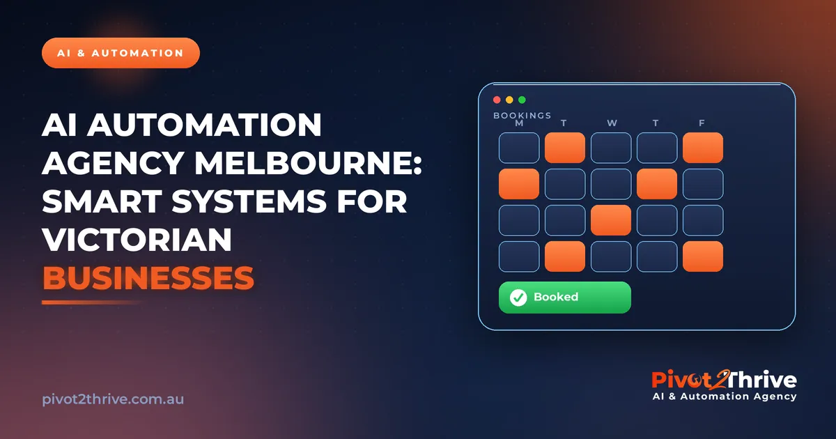 AI Automation Agency Melbourne: Smart Systems for Victorian Businesses | Pivot2Thrive AI & Automation