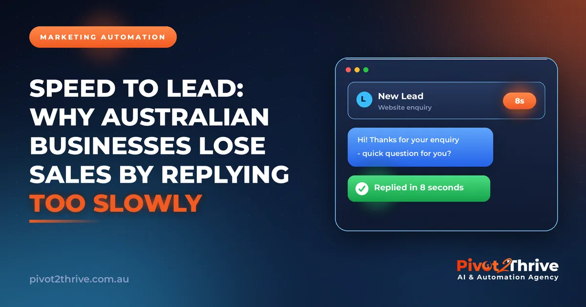 Speed to Lead: Why Australian Businesses Lose Sales by Replying Too Slowly