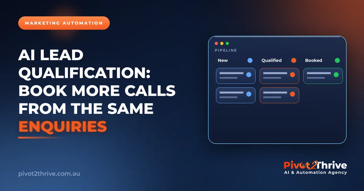 AI Lead Qualification: Book More Calls From the Same Enquiries