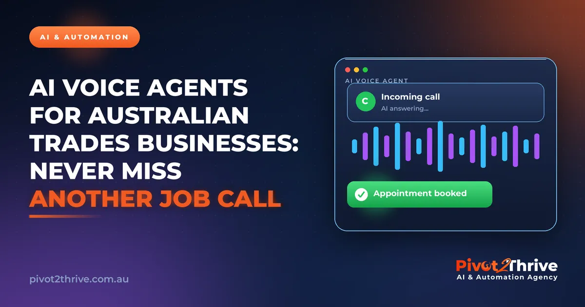 AI voice agent for trades businesses answering an incoming call and booking an appointment automatically