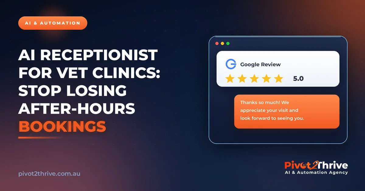 AI Receptionist for Vet Clinics: Stop Losing After-Hours Bookings