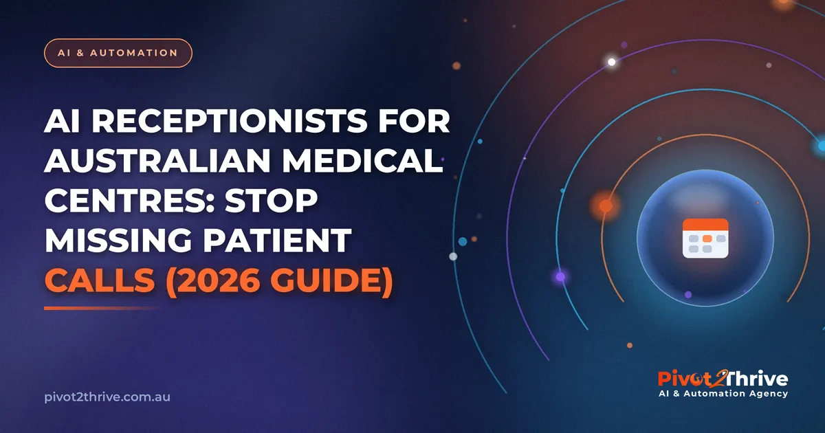 AI receptionist for medical centres in Australia answering patient calls and booking appointments 24/7
