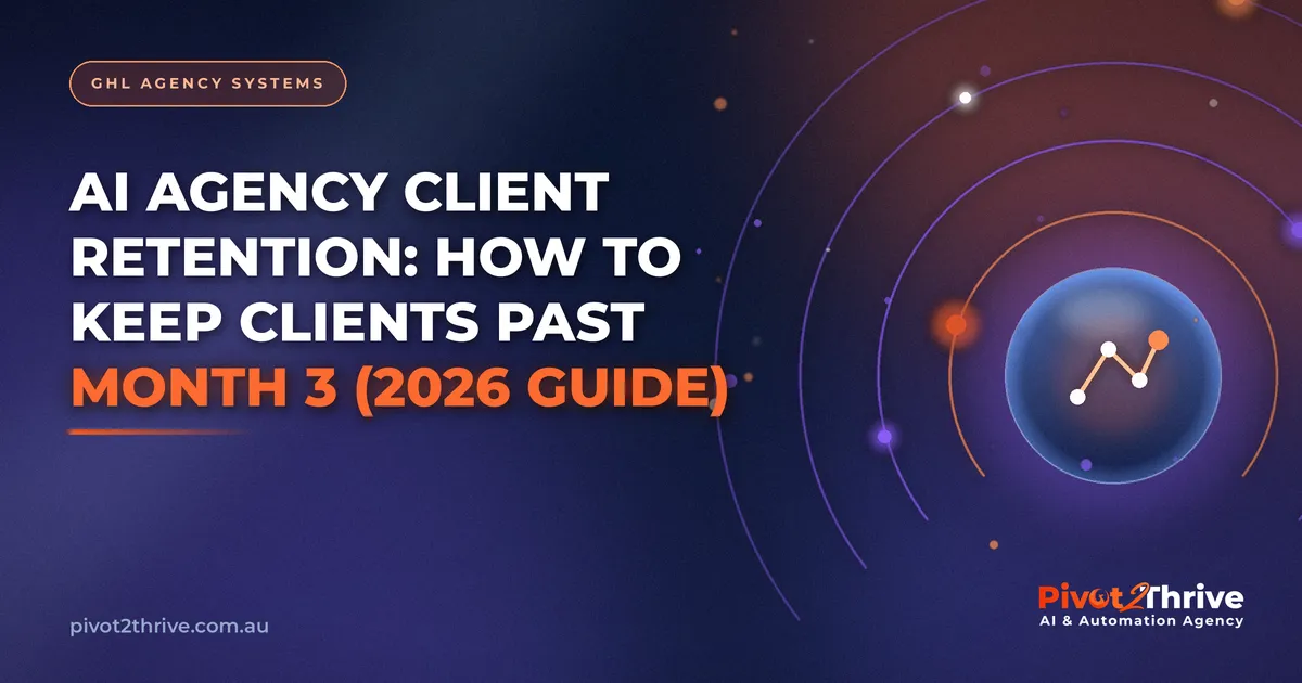 AI agency client retention framework showing recurring revenue growth for Australian agencies — 2026 guide