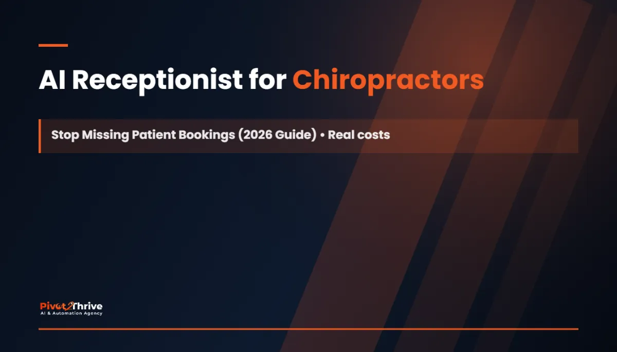 Australian chiropractic clinic front desk with an AI receptionist for chiropractors answering patient booking calls
