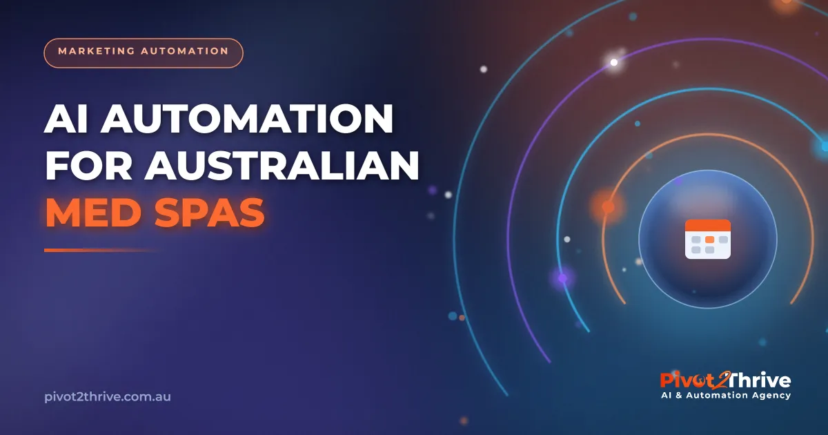 AI automation managing treatment bookings for an Australian med spa