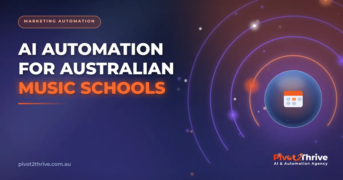 AI automation managing lesson schedules for an Australian music school