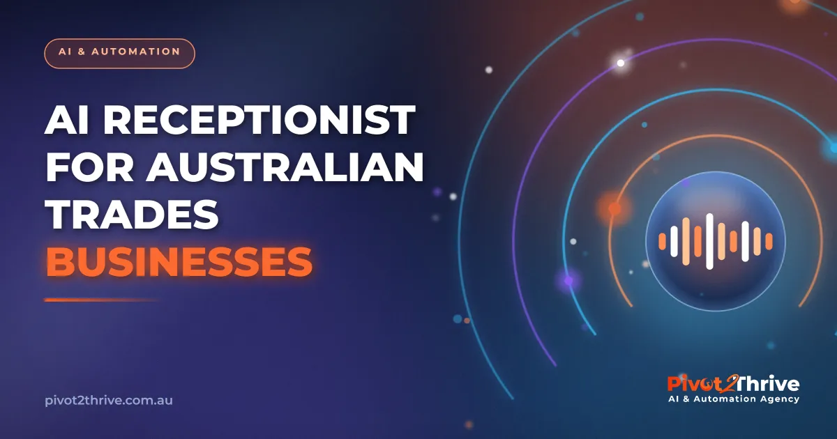 AI receptionist answering calls for an Australian trades business