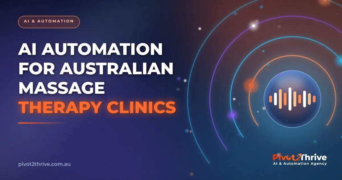 AI automation managing bookings for an Australian massage therapy clinic