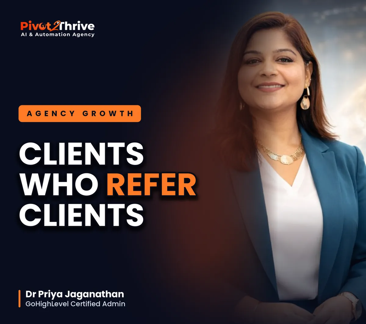 AI agency client referral program guide cover with Dr Priya Jaganathan for Australian agencies