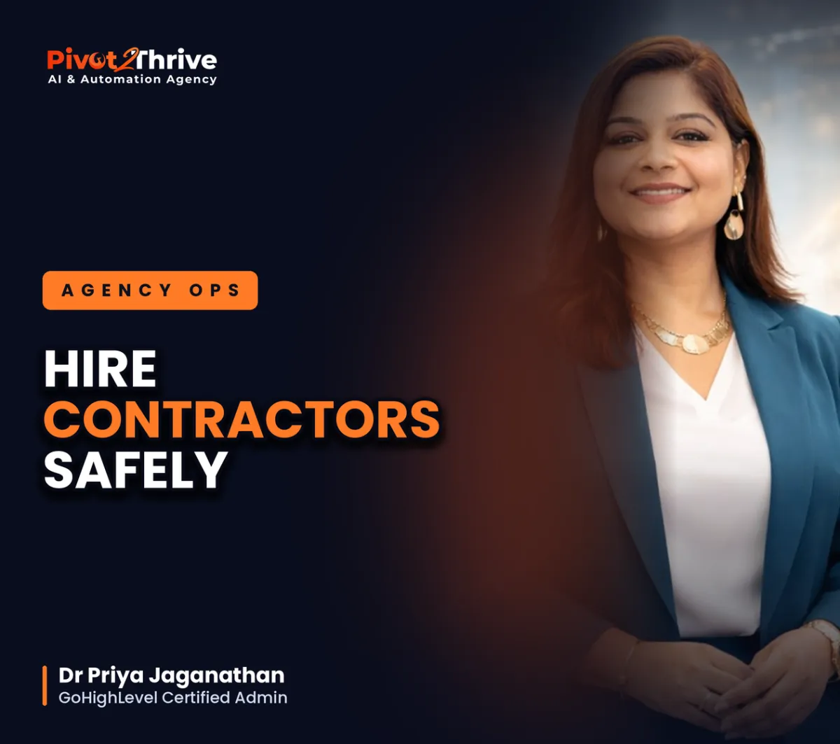 AI agency contractors guide cover with Dr Priya Jaganathan - hire contractors safely in Australia