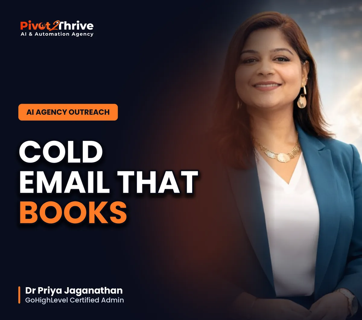Cold email for AI agencies in Australia cover with Dr Priya Jaganathan