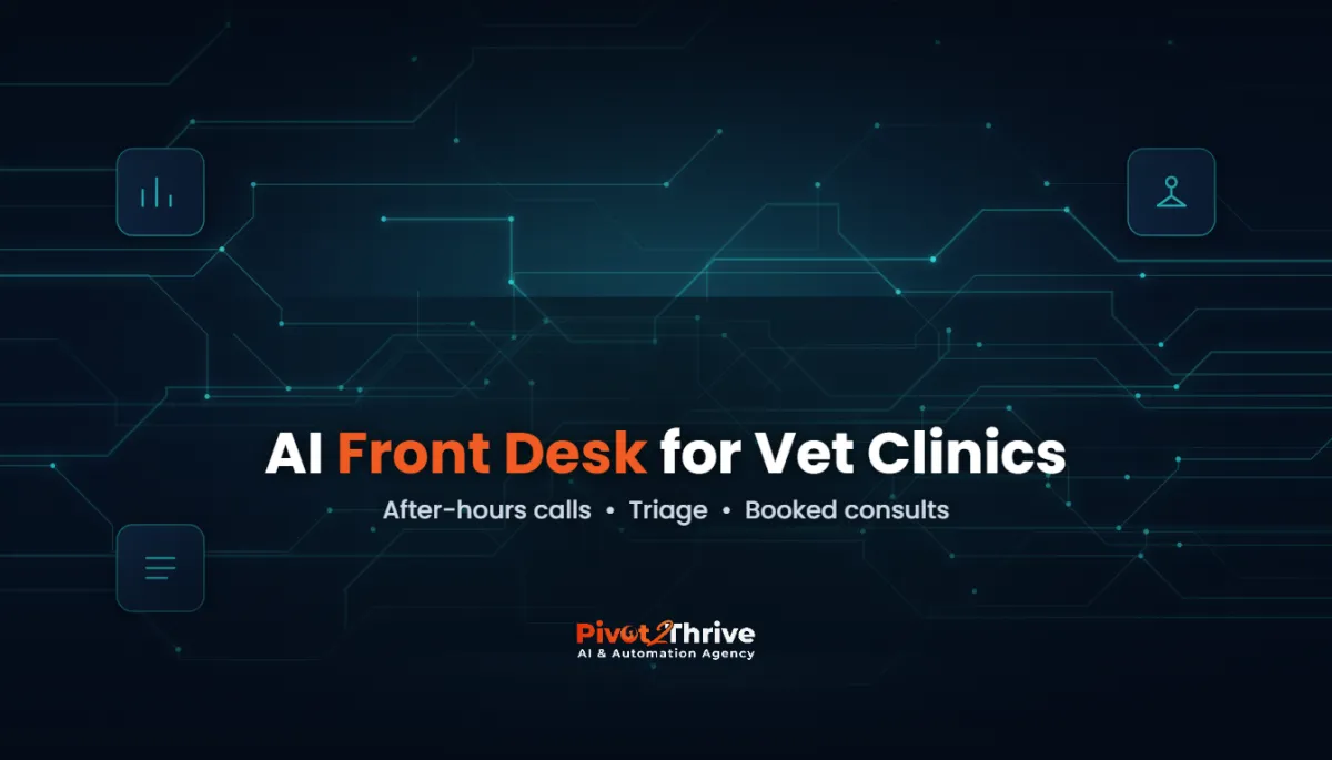 AI front desk for vet clinics in Australia answering after-hours calls and booking consults