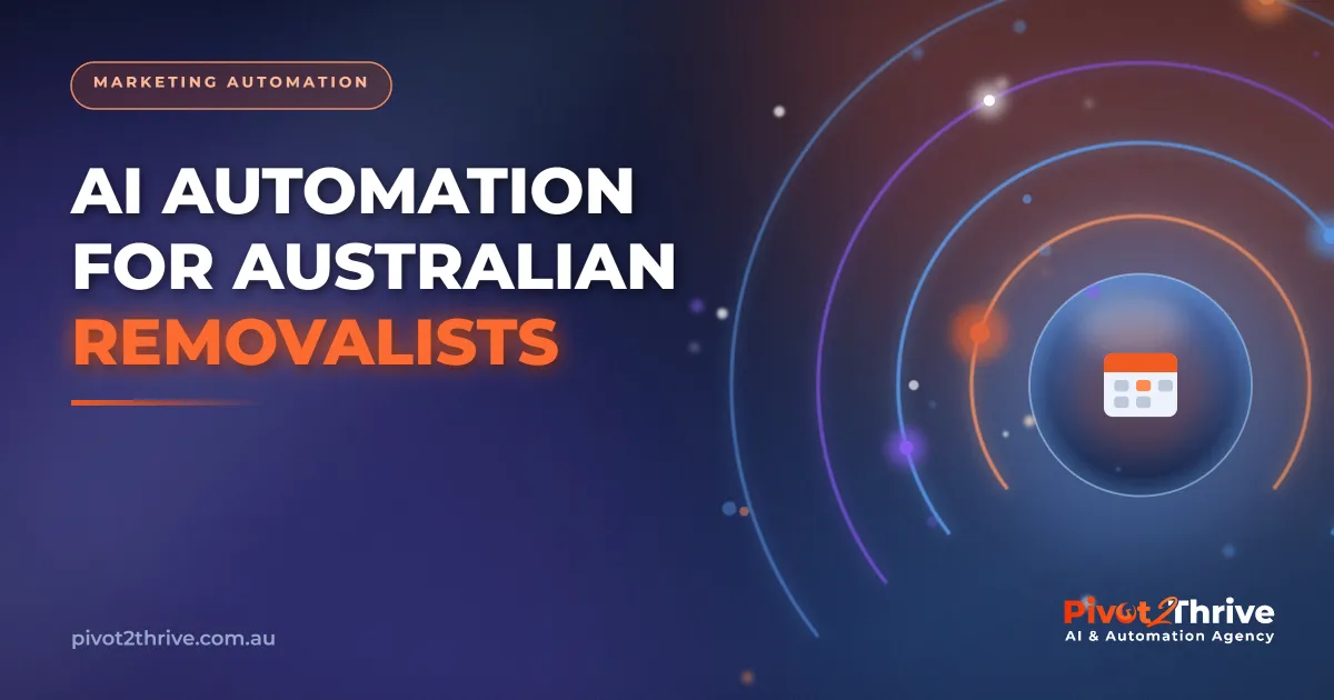 AI automation booking calendar for an Australian removalist business