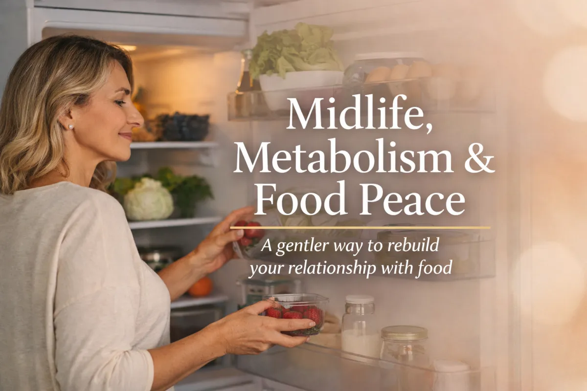 Midlife woman representing food freedom and body trust