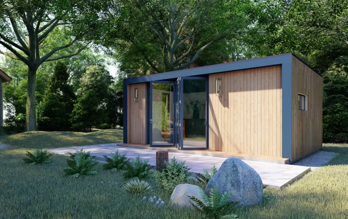 orange sofa inside white room