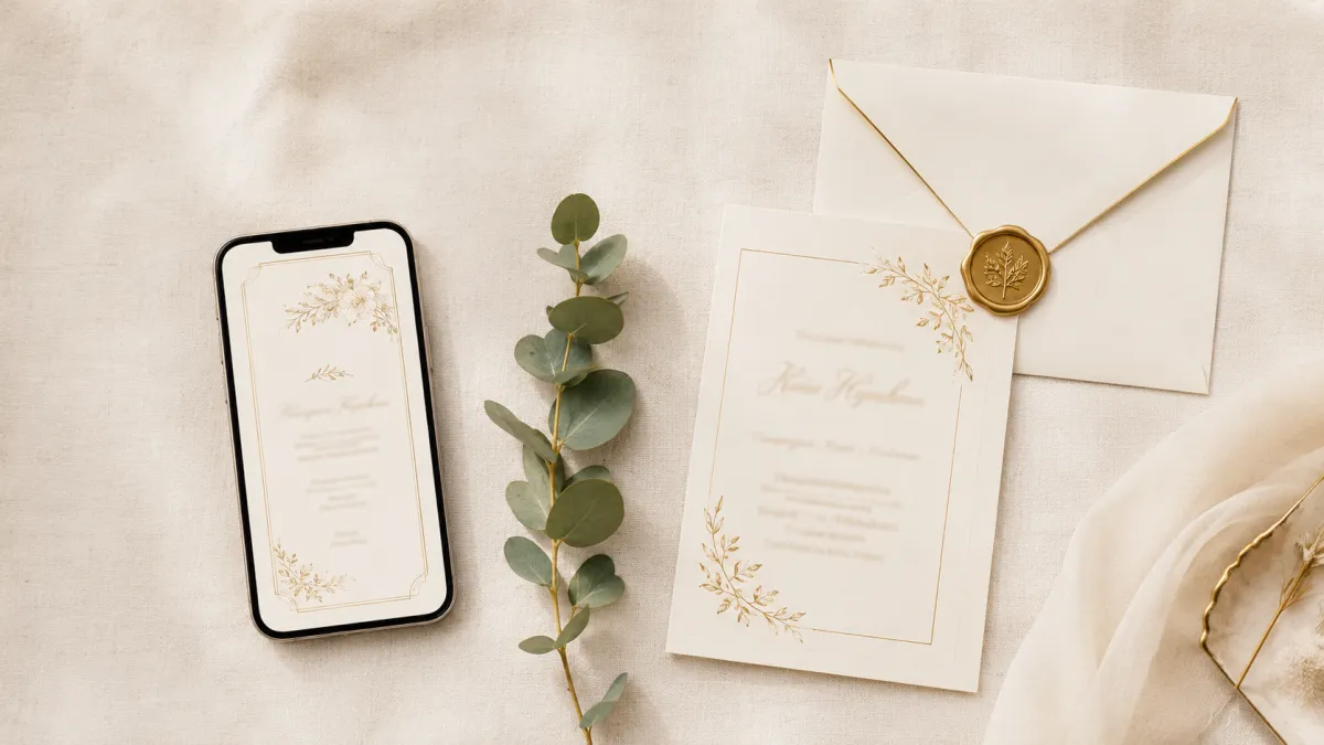 Invitații digitale vs. tipărite: comparația cinstită (și formula hibridă care câștigă)