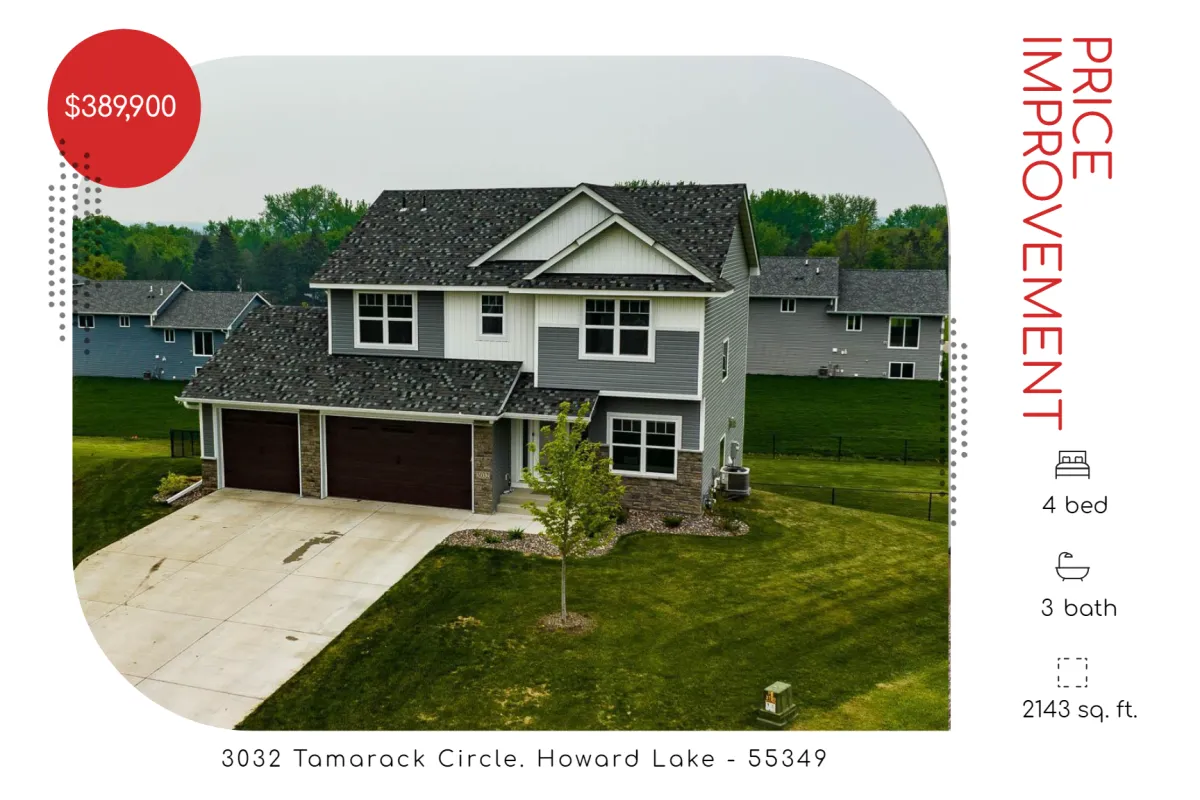 Homes for sale near me 3032 Tamarack Circle, Howard Lake, MN 55349