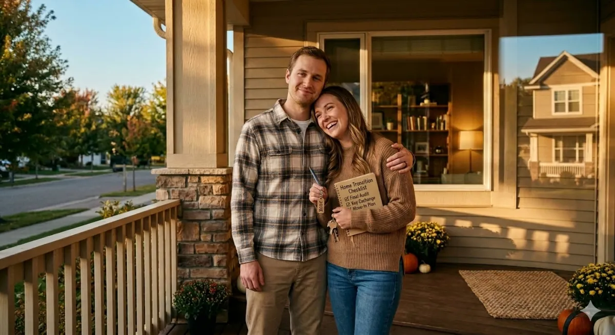 A relaxed and focused couple in Central Minnesota successfully executing their home goal-planning huddle play with CirclePartnersMN.com, ready to find their perfect Twin Cities neighborhood.