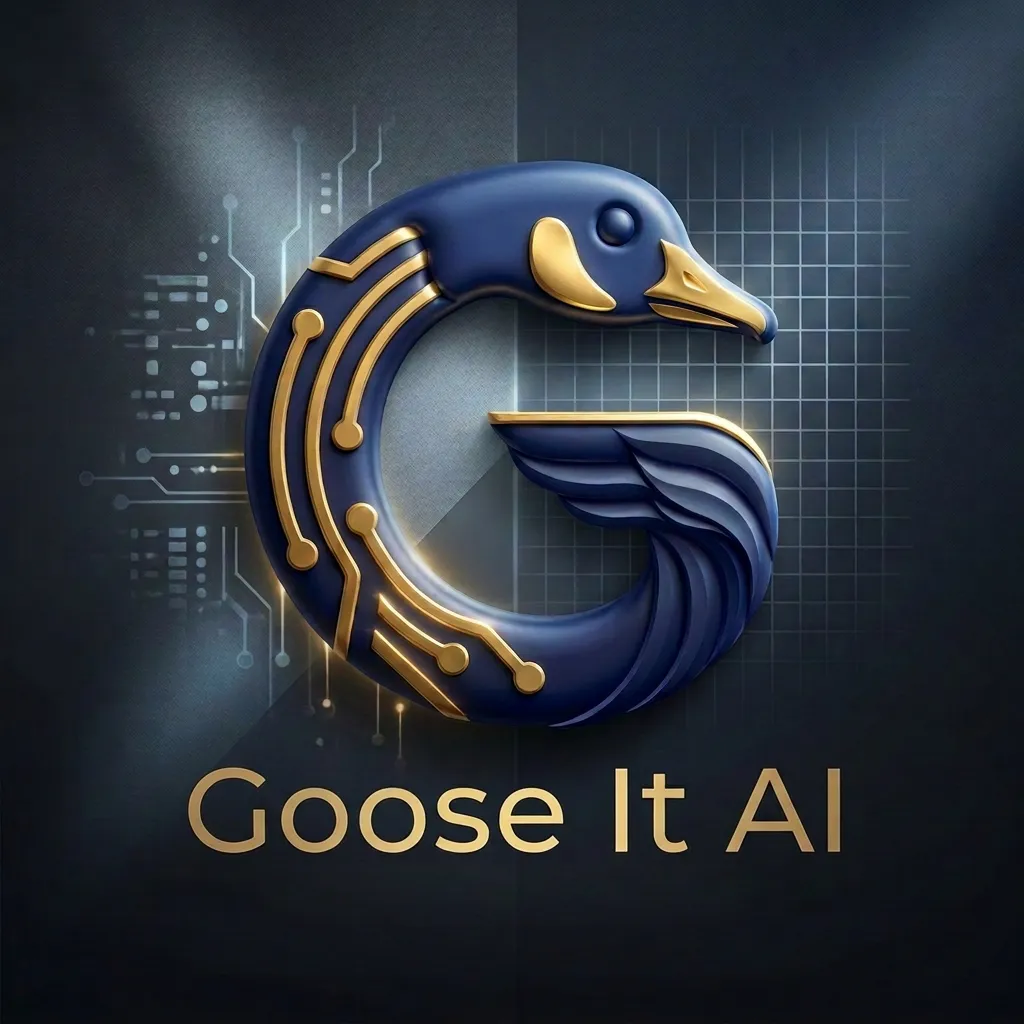 Goose It AI Gold Monogram Logo