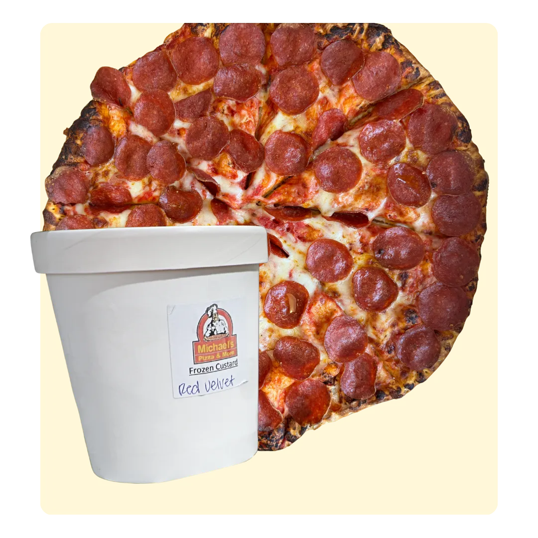 Thursday large pepperoni pizza and frozen custard special