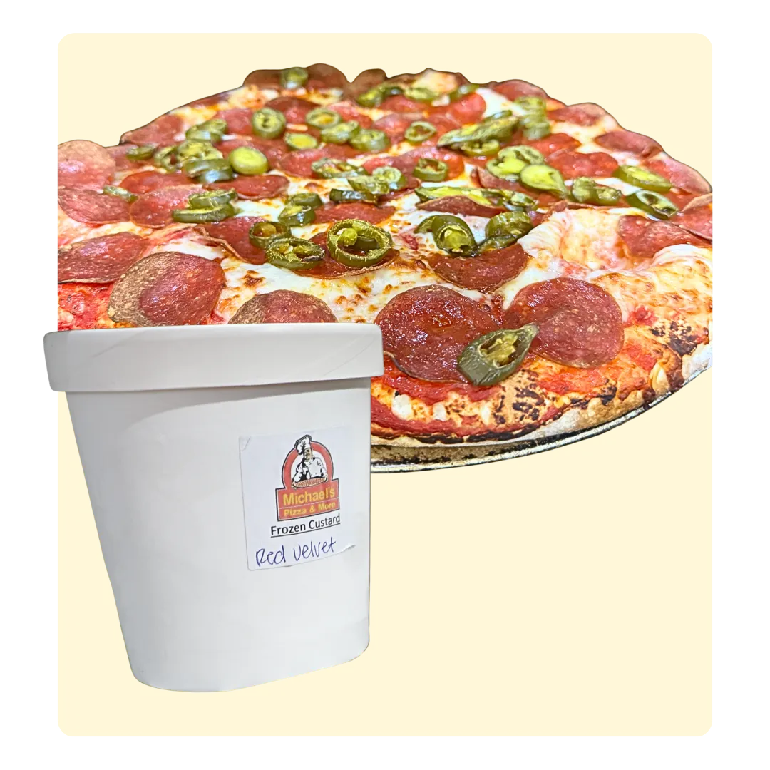 Monday pizza and frozen custard special