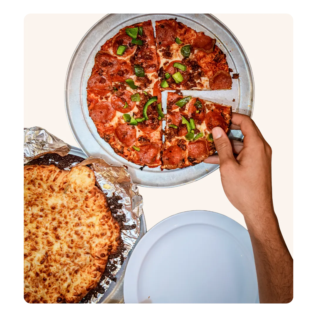 Friday and Saturday pizza and wing special