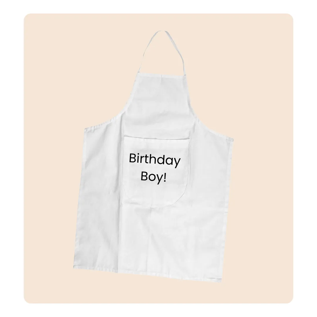 Customized apron party add-on