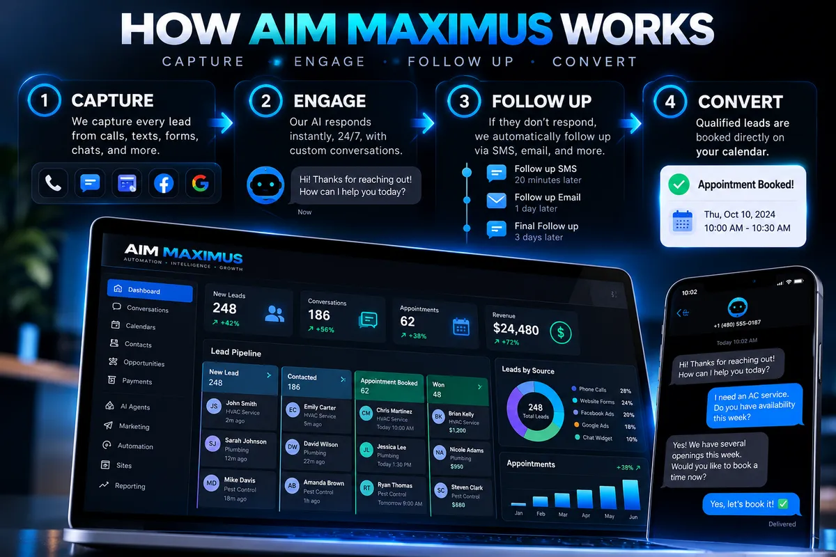 CRM lead management and business automation dashboard