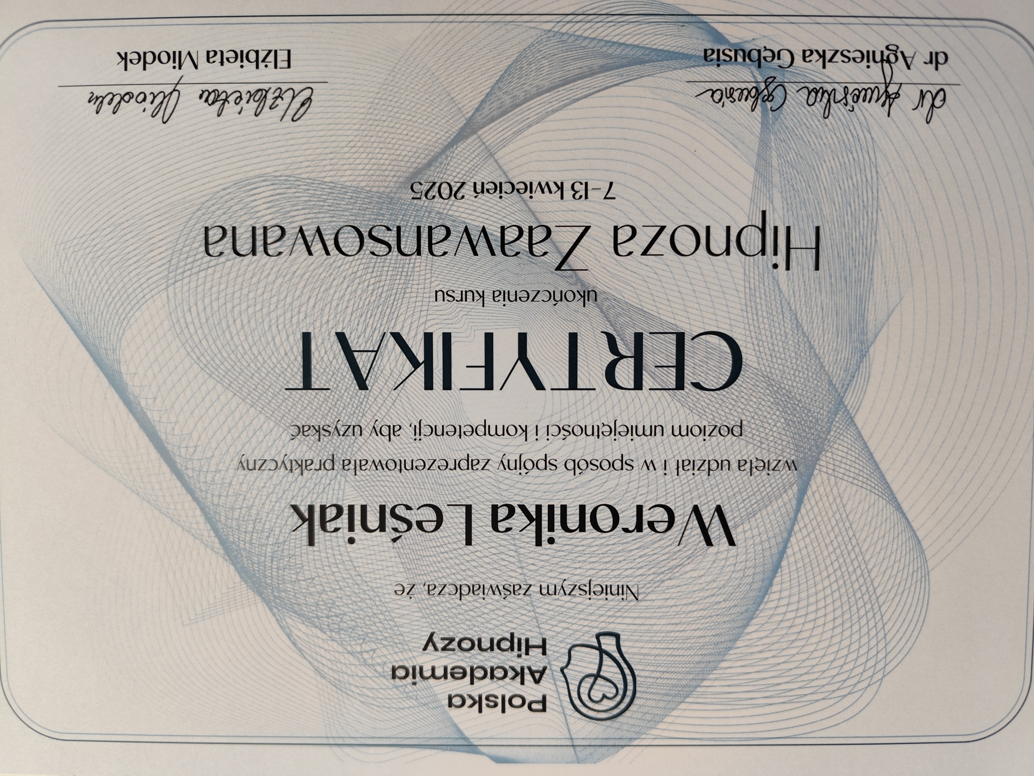 Weronika Leśniak hipnoterapia online