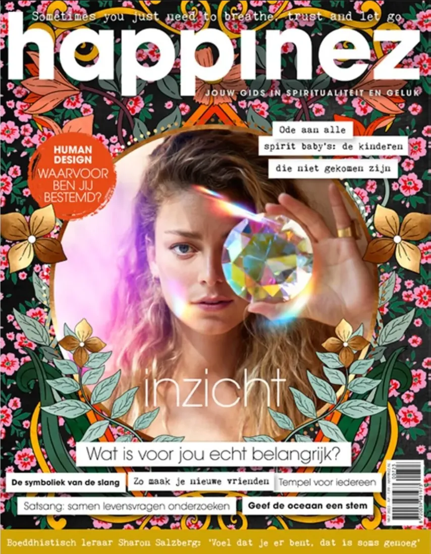 Cover van het magazine Happinez