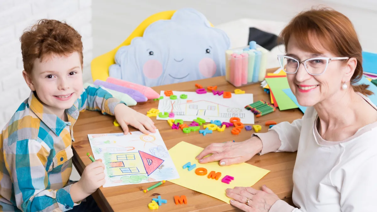 woman placing sticky notes on wall