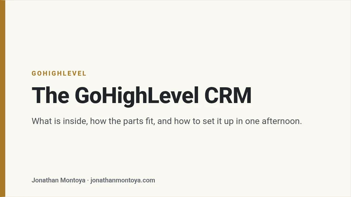 Title card: The GoHighLevel CRM