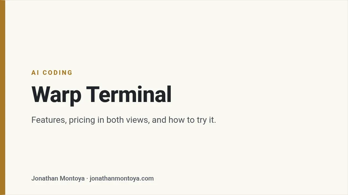 Title card: Warp Terminal