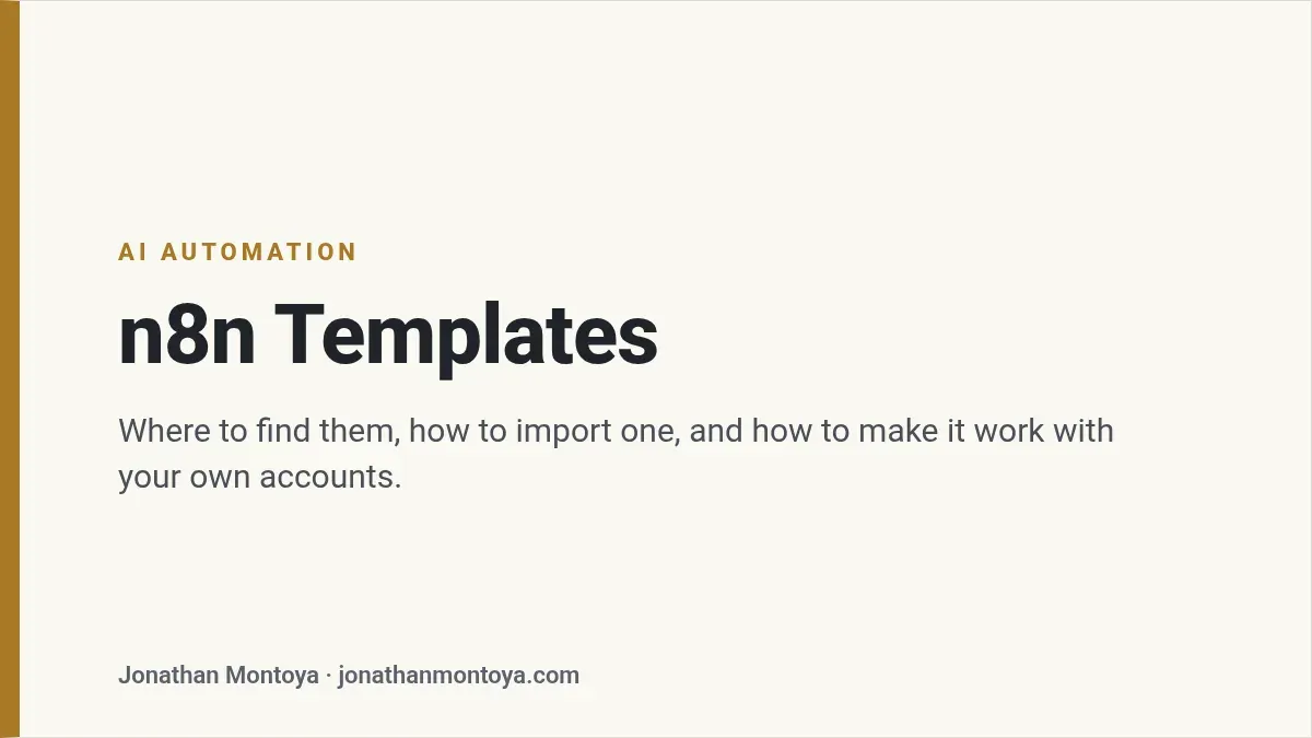 Title card: n8n Templates