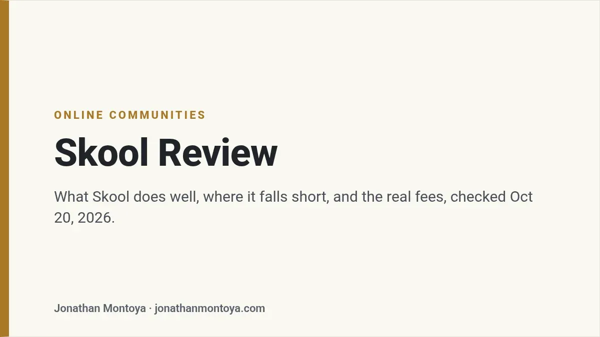Title card: Skool Review