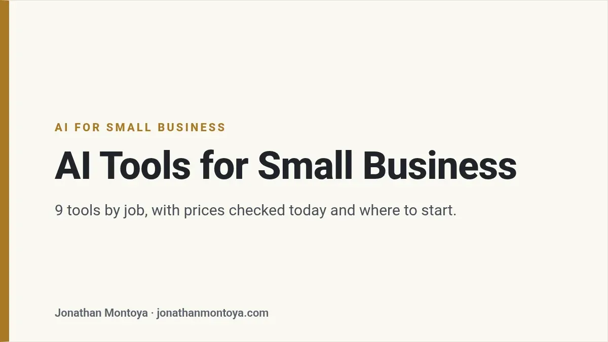 Title card: AI Tools for Small Business