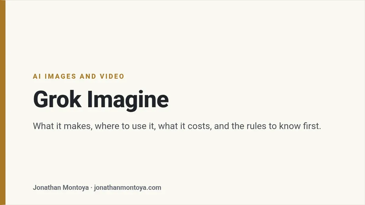 Title card: Grok Imagine