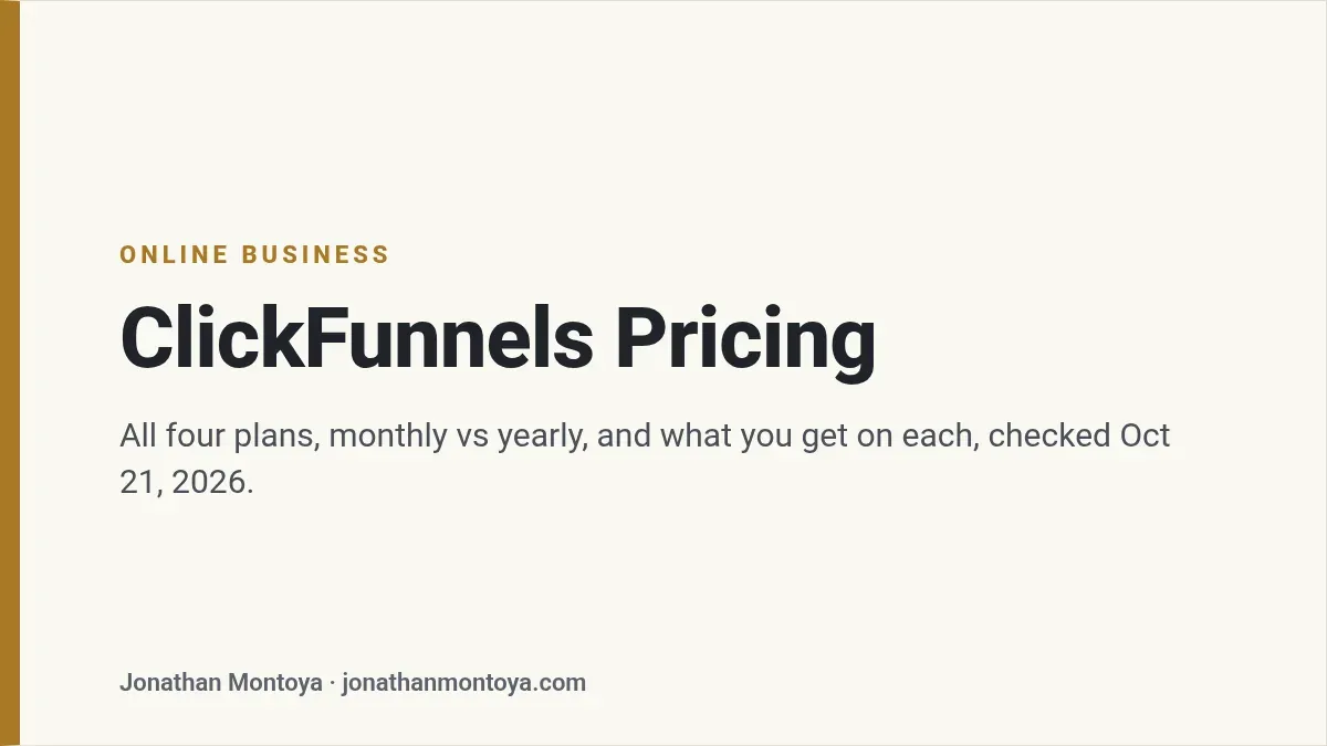Title card: ClickFunnels Pricing