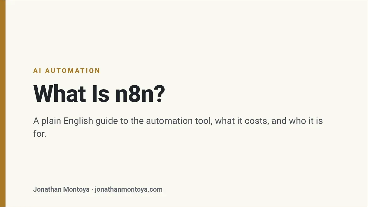 Title card: What Is n8n?