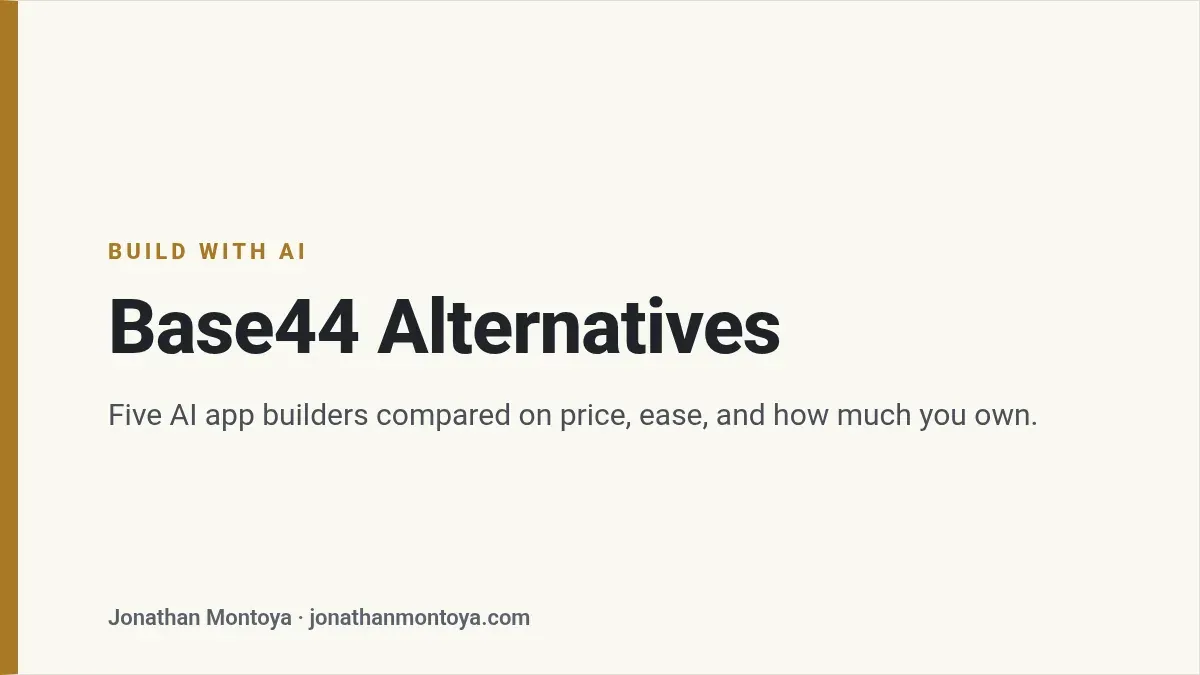 Title card: Base44 Alternatives